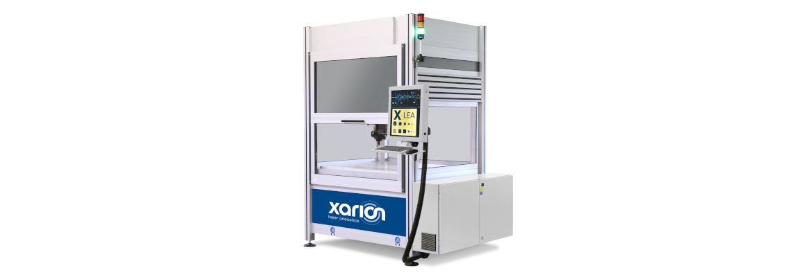 XARION LEA desktop inspection station for non-contact ultrasonic testing of microelectronic components
